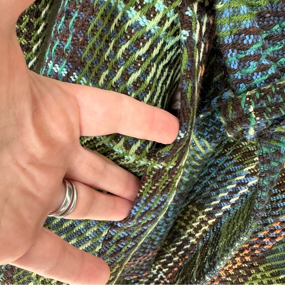 Anthropologie Elevenses Wool Blend Plaid Long Coat 4 - Picture 14 of 16